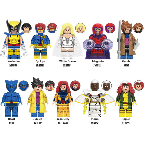 10 PCS Wolverine X-Men Series SuperHero Minifigures Fit Lego B-Mv007