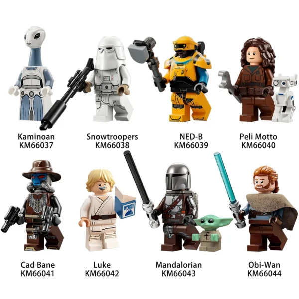 8 PCS Star Wars Jedi Knights Kaminoan Minifigures Fit Lego B-SW098