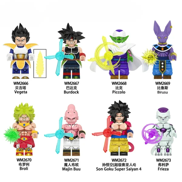 Dragon Ball Super Saiyan Series Brick Minifigures Set Fit Lego B-DB005