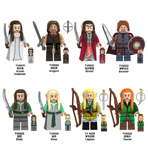 The Lord of the Rings Custom Middle-earth Minifigures Fit Lego B-LR002