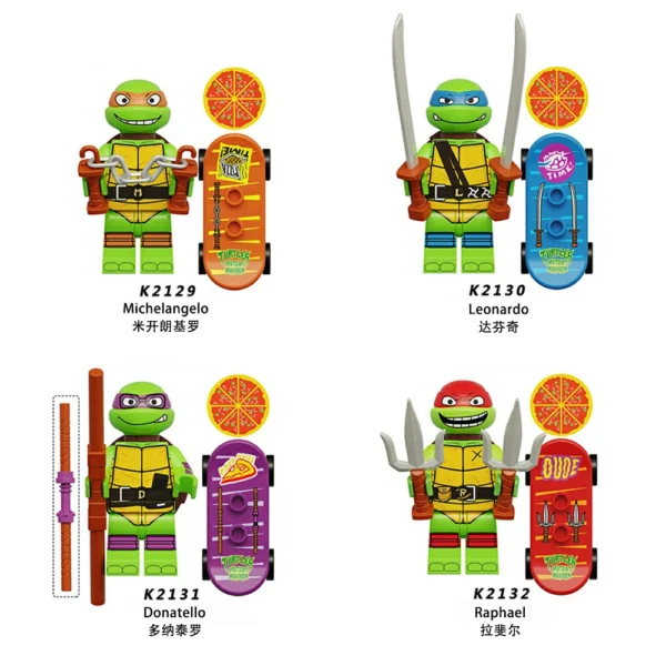Ninja Turtle Classics Character Minifigures Minifigs Fit Lego B-NT002