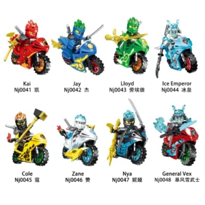 Phantom Ninja Ice Emperor Motorcycle Series Minifigures Fit Lego B-Nj004