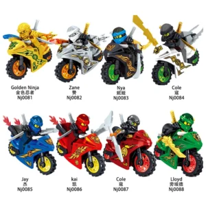 Phantom Ninja Flame Motorcycle Series Minifigures Fit Lego B-Nj008