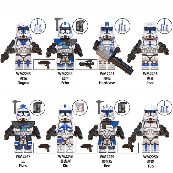 Star Wars-Inspired 501st Clone Trooper Custom Minifigures Fit Lego B-SW006