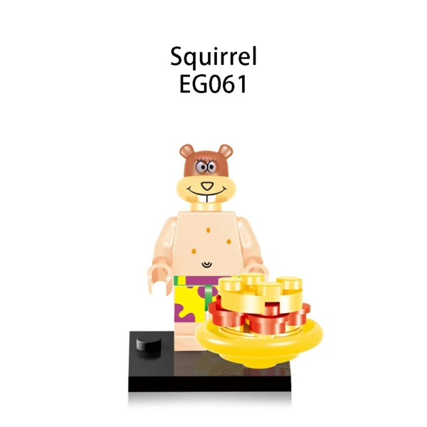 Funny Sponge Characters Custom Brick Minifigures Compatible With Lego B-Sp002 - Image 6