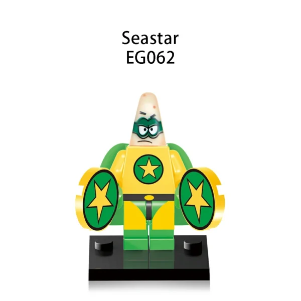 Funny Sponge Characters Custom Brick Minifigures Compatible With Lego B-Sp002 - Image 7