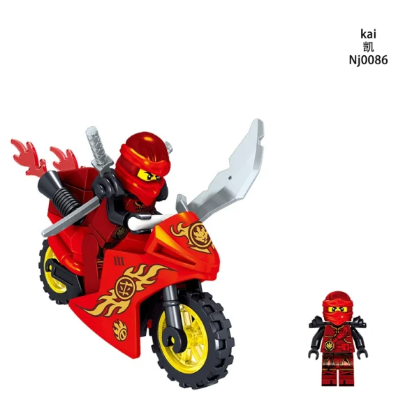 Phantom Ninja Flame Motorcycle Series Minifigures Fit Lego B-Nj008 - Image 7