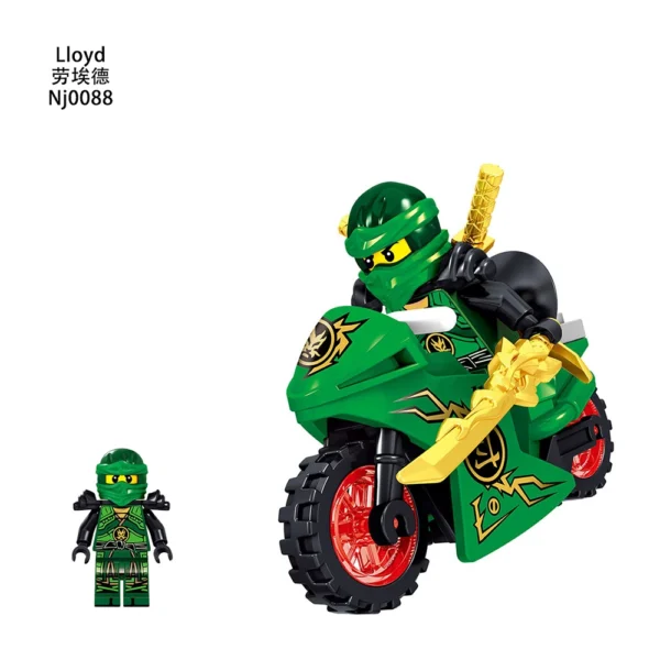 Phantom Ninja Flame Motorcycle Series Minifigures Fit Lego B-Nj008 - Image 9