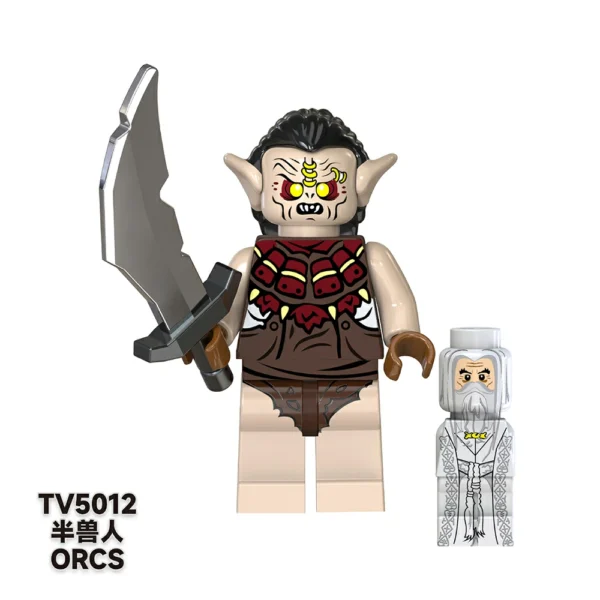 LOTR-Inspired Orcs & Uruk-hai Custom Minifigures Set Fit Lego B-LR004 - Image 5