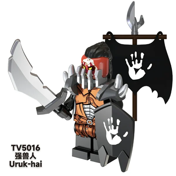 LOTR-Inspired Orcs & Uruk-hai Custom Minifigures Set Fit Lego B-LR004 - Image 9
