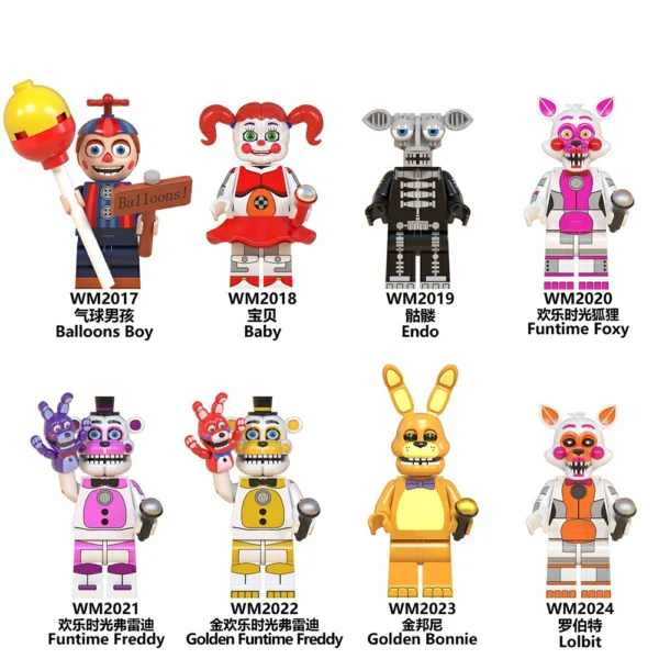 Five Nights at Freddy's Brick Horror Game Minifigs Miniigures Compatible With Lego B-FB002