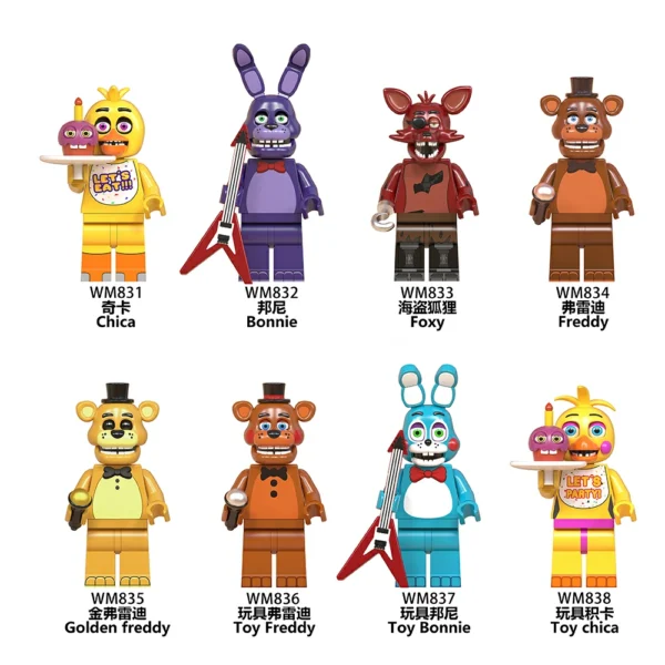 Custom Five Nights at Freddy's Game Series Minifigures Set Compatible With Lego B-FB0023
