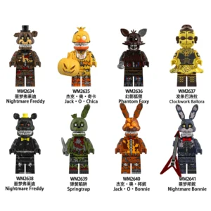 Five Nights at Freddy's Nightmare Animatronics Building Block Minifigures Fit Lego B-FB005