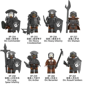 LOTR Movie Serie Dark Fortress Orc Army Building Block Minifigures Fit Lego B-LR009