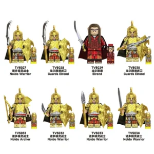 The Lord of the Rings Golden Elven Guard Building Block Minifigures Fit Lego B-LR014