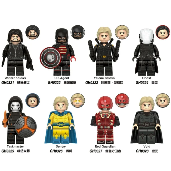 Thunderbolts Elite Agents Super Hero Character Building Block Minifigures Fit Lego B-Mv085