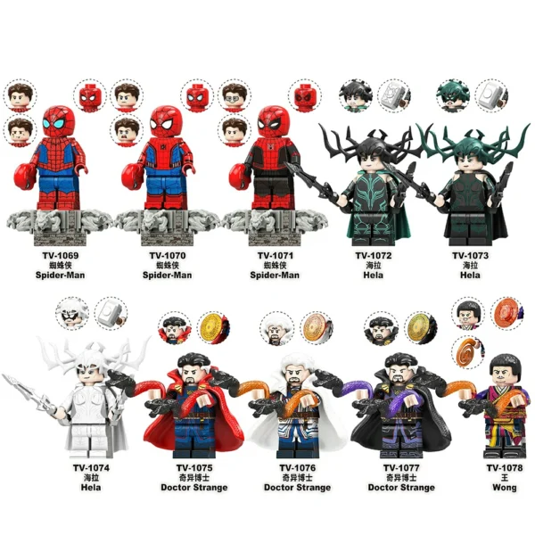 Spider-Man Doctor Strange Superhero Minifigure Fit Lego B-Mv088