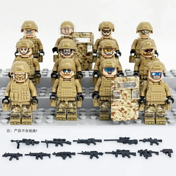Custom SWAT Elite Tactical Forces Minifigure Set Compatible With Lego B-S001 - Image 2