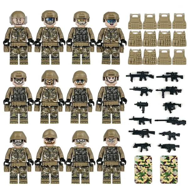 Custom SWAT Elite Tactical Forces Minifigure Set Compatible With Lego B-S001 - Image 4