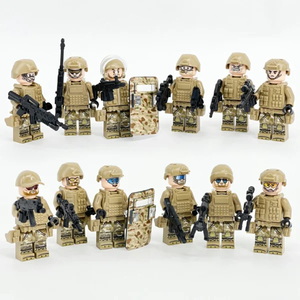 Custom SWAT Elite Tactical Forces Minifigure Set Compatible With Lego B-S001