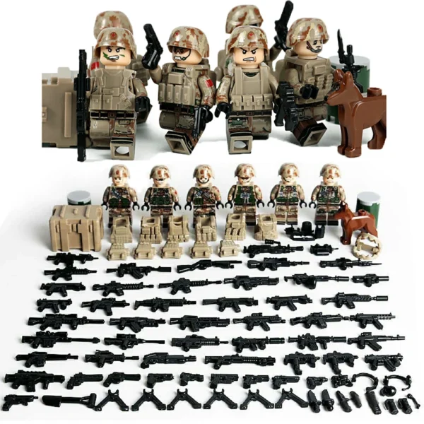 Desert Tactical Patrol Military Series Minifigs Set Minifigures Compatible With Lego B-S002