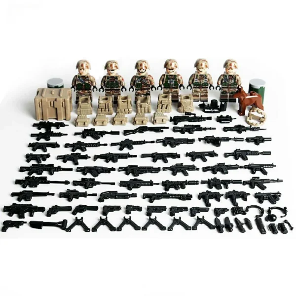 Desert Tactical Patrol Military Series Minifigs Set Minifigures Compatible With Lego B-S002 - Image 2