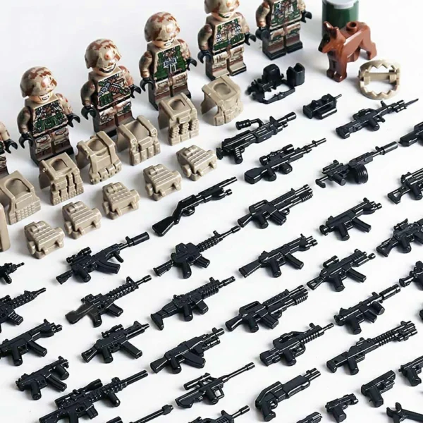 Desert Tactical Patrol Military Series Minifigs Set Minifigures Compatible With Lego B-S002 - Image 3