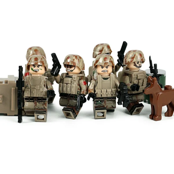 Desert Tactical Patrol Military Series Minifigs Set Minifigures Compatible With Lego B-S002 - Image 4