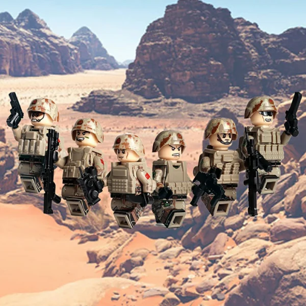 Desert Tactical Patrol Military Series Minifigs Set Minifigures Compatible With Lego B-S002 - Image 6