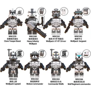 Wolfpack Clone Trooper Star Wars Series Building Block Minifigures Fit Lego B-SW096