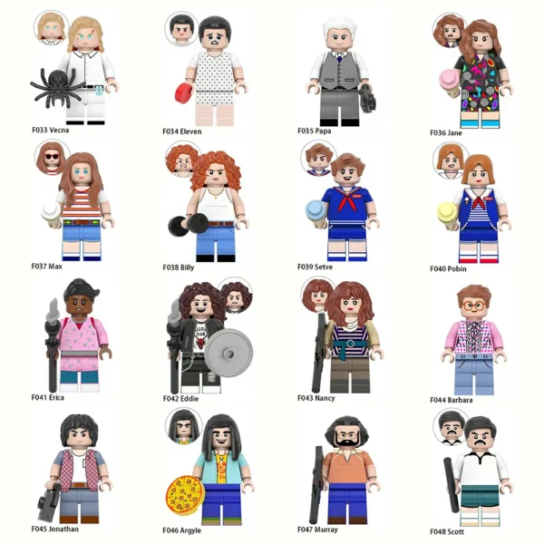 Stranger Things Movie Classic Characters Minifigs Minifigures Compatible With Lego B-WT001