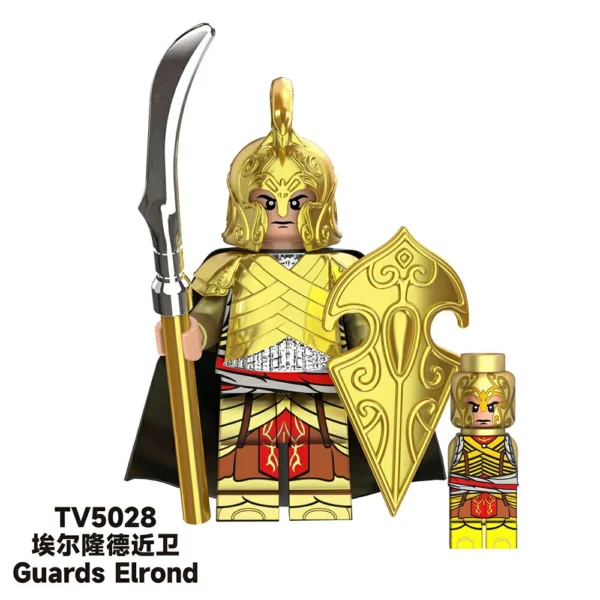 The Lord of the Rings Golden Elven Guard Building Block Minifigures Fit Lego B-LR014 - Image 3