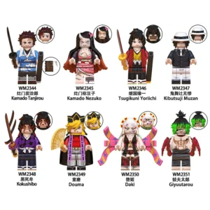 8PCS Demon Slayer Series Character Bricks Set Minifigures Compatible With Lego B-DS002
