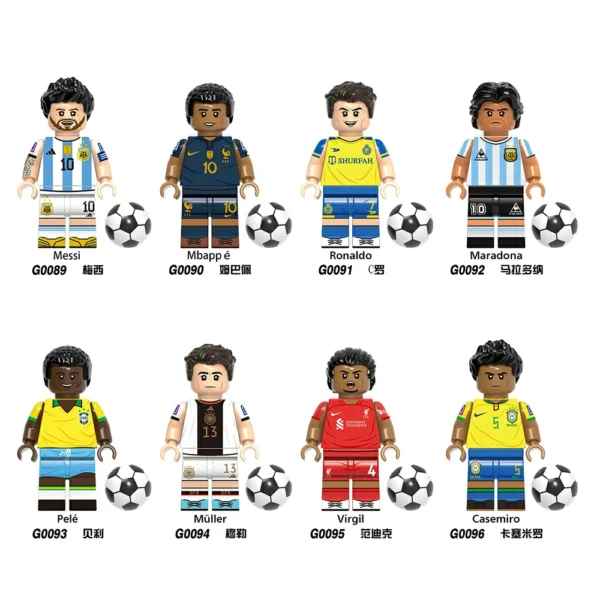 All-Star Football Icons Modern Legends Bricks Minifigures Fit Lego B-F004
