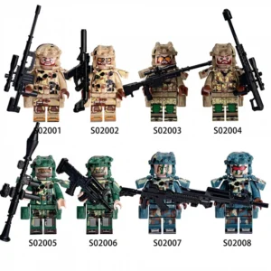 Desert & Jungle Strike Force Camouflage Soldiers with Gear Minifigure Fit Lego B-S020