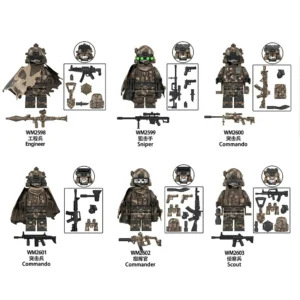 Tactical Ops Special Forces Roles with Equipment Minifigure Set Fit Lego B-S025