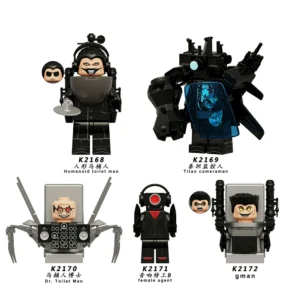 Skibidi Toilet Heroes Cyborg Enemies Anime Series Brick Minifigures Set Fit Lego B-TK004