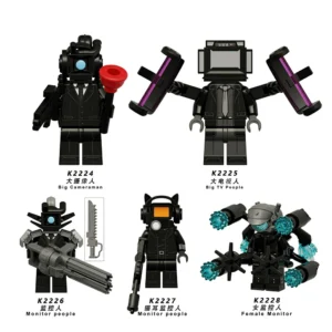 Skibidi Toilet Monitor & Titan Agent Minifigs Pack Minifigures Fit Lego B-TK012