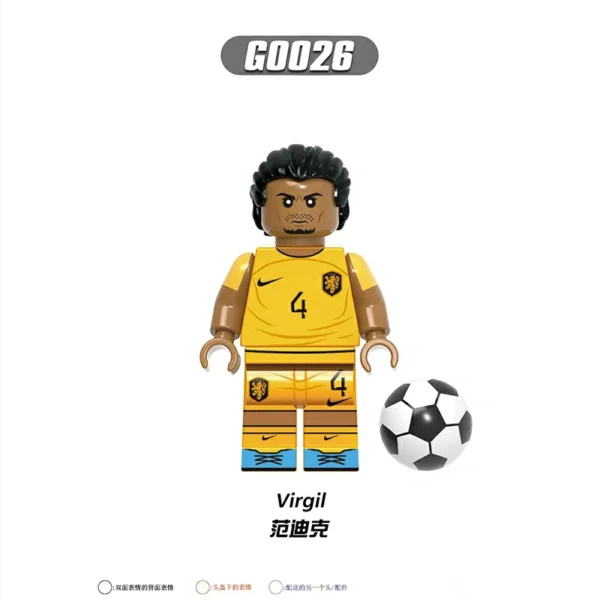 Football Legends International Strikers & Midfield Stars Minifigures Fit Lego B-F003 - Image 3