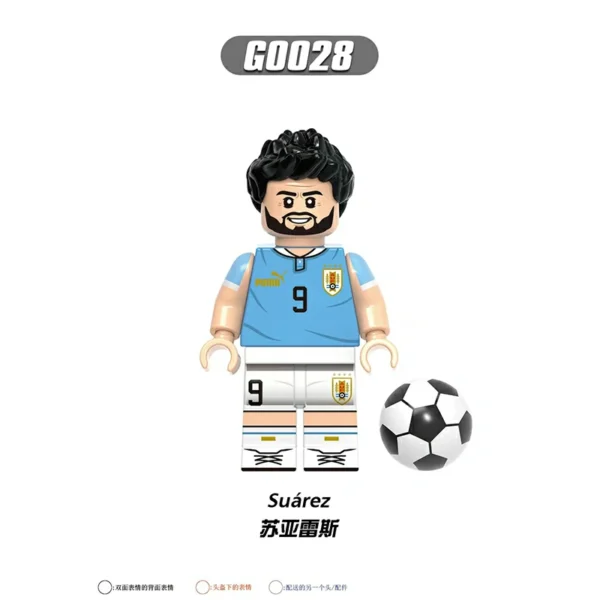 Football Legends International Strikers & Midfield Stars Minifigures Fit Lego B-F003 - Image 5