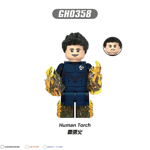 Fantastic Hero Quartet Building Block Toy Minifigures Fit Lego B-Mv104 - Image 3
