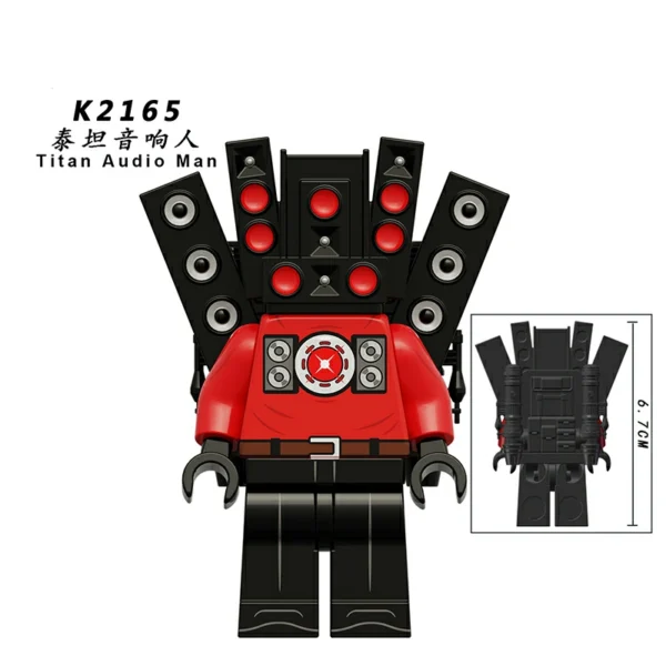 Skibidi Toilet Villains and Audio Titan Minifigures Set Fit Lego B-TK022 - Image 3