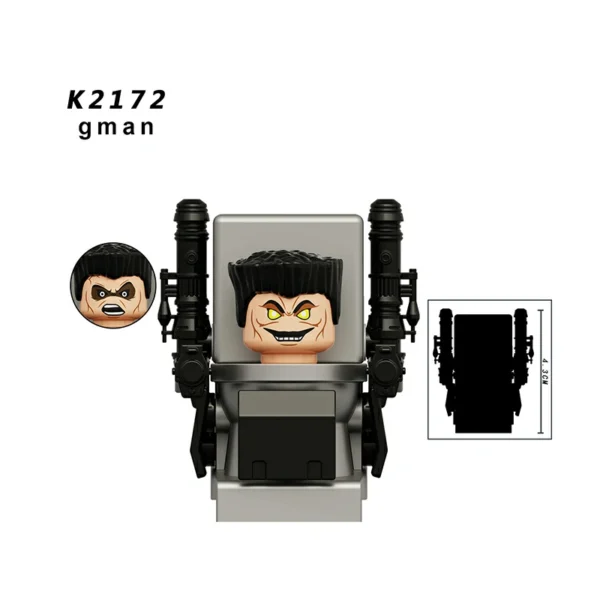Skibidi Toilet Heroes Cyborg Enemies Anime Series Brick Minifigures Set Fit Lego B-TK004 - Image 6