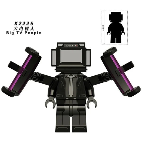 Skibidi Toilet Monitor & Titan Agent Minifigs Pack Minifigures Fit Lego B-TK012 - Image 3
