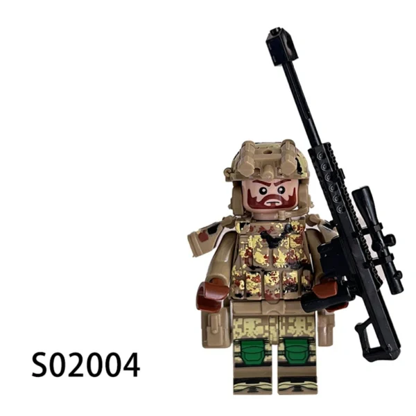 Desert & Jungle Strike Force Camouflage Soldiers with Gear Minifigure Fit Lego B-S020 - Image 5