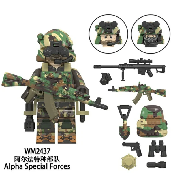 Elite Tactical Unit Global Special Forces Theme Minifigure Set Fit Lego B-S018 - Image 4
