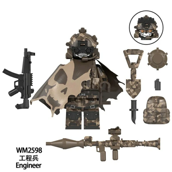 Tactical Ops Special Forces Roles with Equipment Minifigure Set Fit Lego B-S025 - Image 2