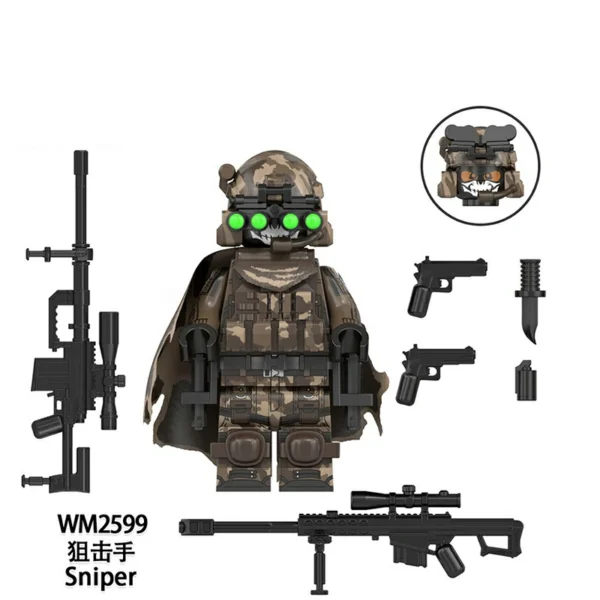 Tactical Ops Special Forces Roles with Equipment Minifigure Set Fit Lego B-S025 - Image 3