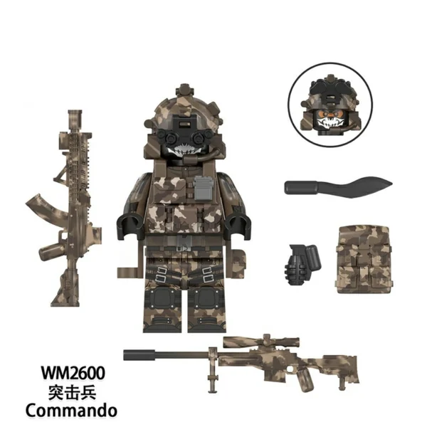 Tactical Ops Special Forces Roles with Equipment Minifigure Set Fit Lego B-S025 - Image 4