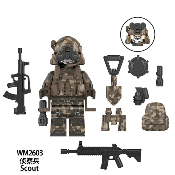 Tactical Ops Special Forces Roles with Equipment Minifigure Set Fit Lego B-S025 - Image 7